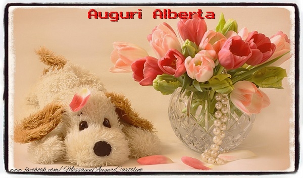 Cartoline di auguri - Animali & Fiori & Mazzo Di Fiori | Auguri Alberta