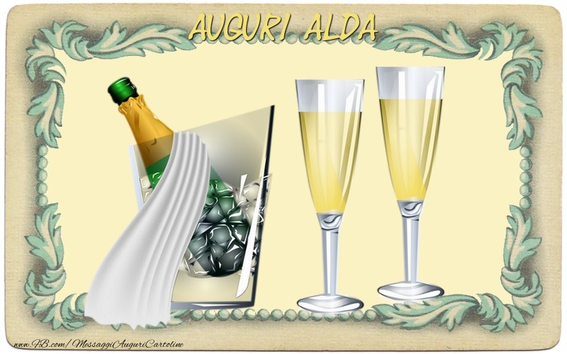 Cartoline di auguri - Champagne | Auguri Alda