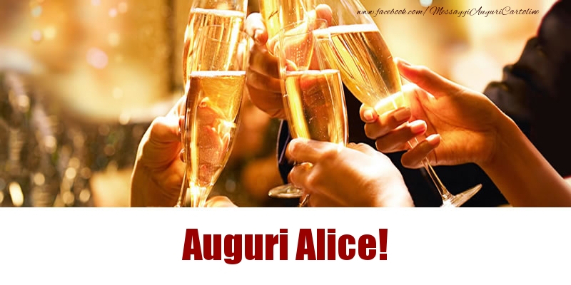 Cartoline di auguri - Champagne | Auguri Alice!