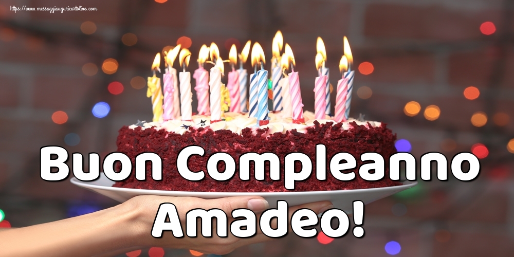  Cartoline di auguri - Torta | Buon Compleanno Amadeo!