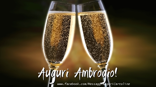 Cartoline di auguri - Champagne | Auguri Ambrogio!