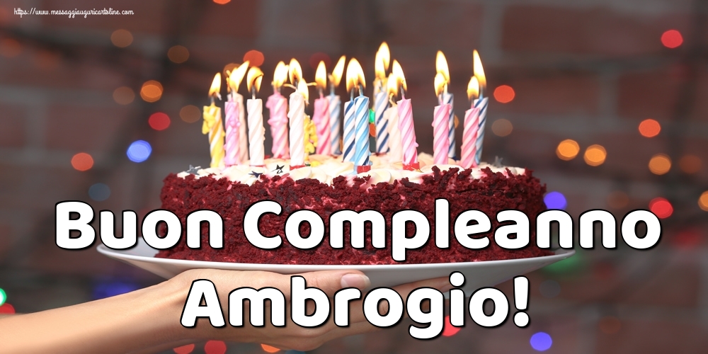 Cartoline di auguri - Torta | Buon Compleanno Ambrogio!
