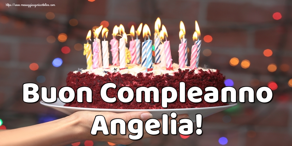 Cartoline di auguri - Torta | Buon Compleanno Angelia!