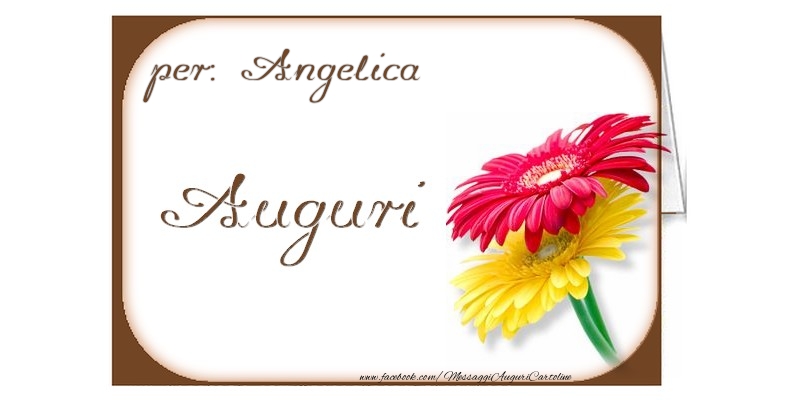 Cartoline di auguri - Auguri, Angelica