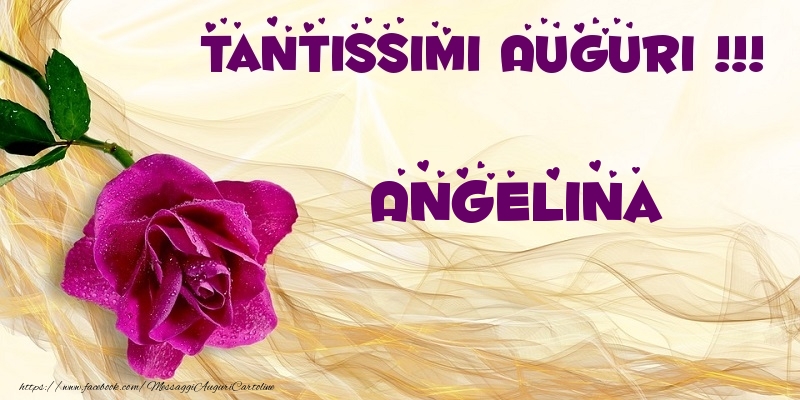 Cartoline di auguri - Fiori | Tantissimi Auguri !!! Angelina
