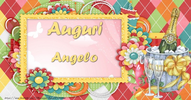 Cartoline di auguri - Champagne & Fiori | Auguri Angelo