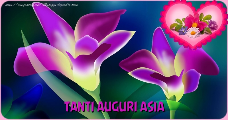 Cartoline di auguri - Fiori & 1 Foto & Cornice Foto | Tanti auguri Asia