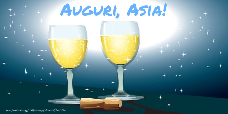 Cartoline di auguri - Champagne | Auguri, Asia!