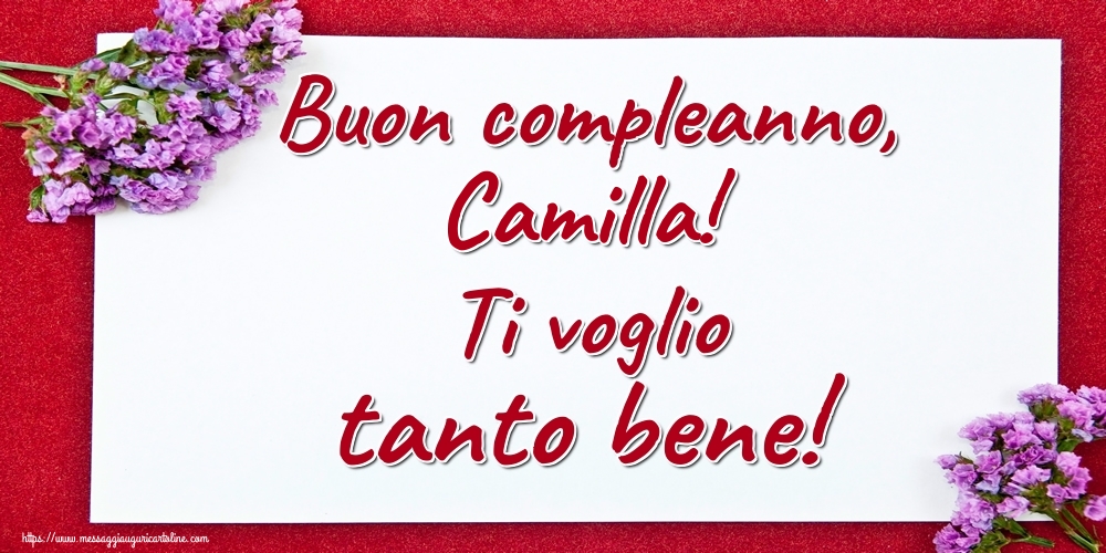Cartoline di auguri - Buon compleanno, Camilla! Ti voglio tanto bene!