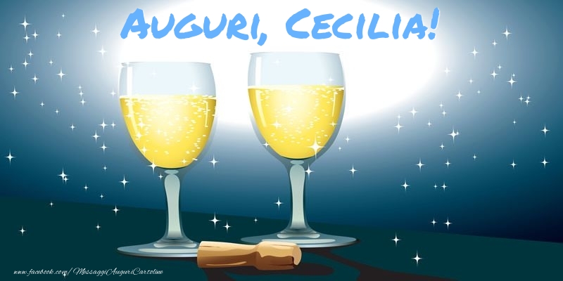 Cartoline di auguri - Champagne | Auguri, Cecilia!