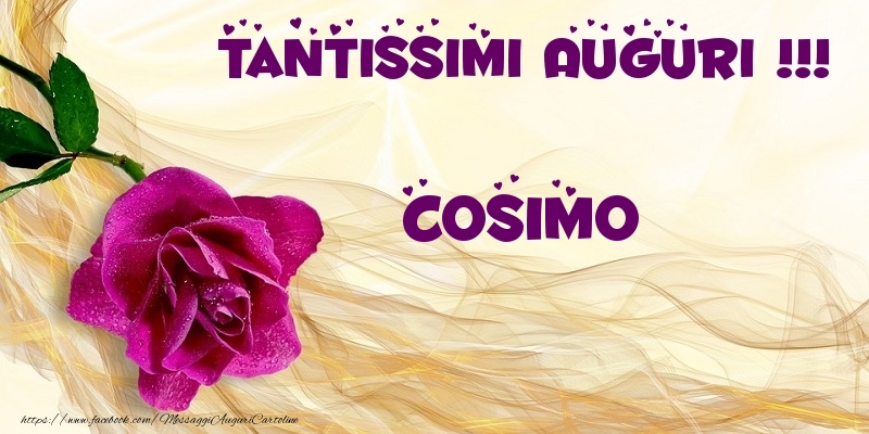 Cartoline di auguri - Tantissimi Auguri !!! Cosimo
