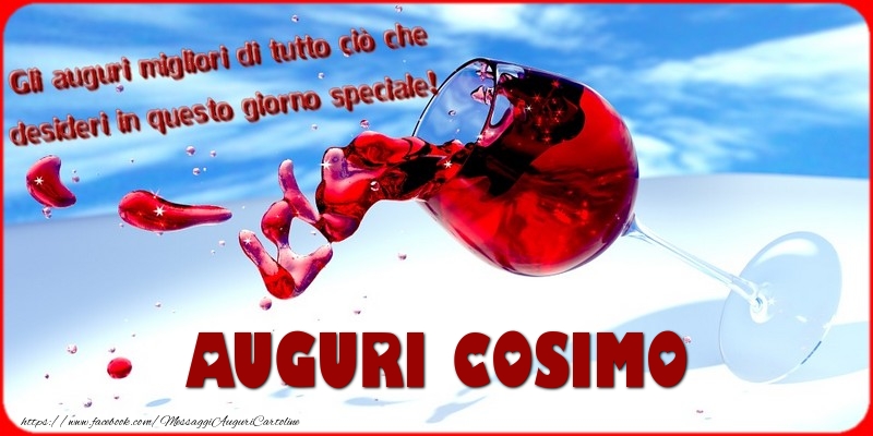 Cartoline di auguri - Tanti auguri  Cosimo