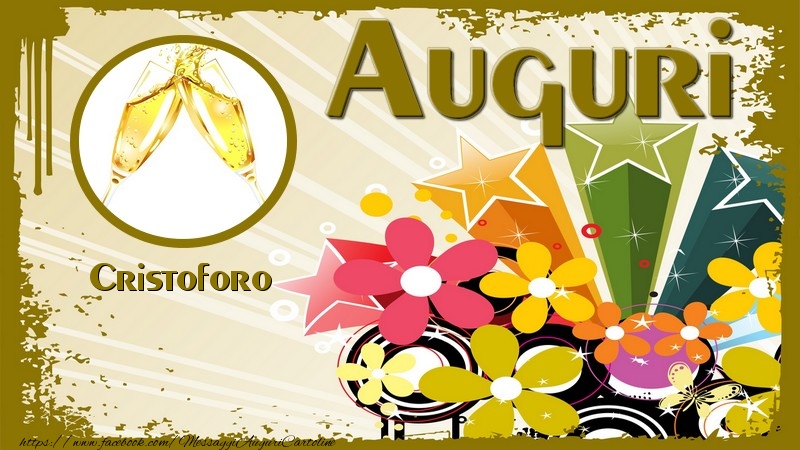 Cartoline di auguri - Fiori & 1 Foto & Cornice Foto | Auguri Cristoforo