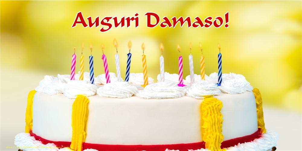 Cartoline di auguri - Torta | Auguri Damaso!