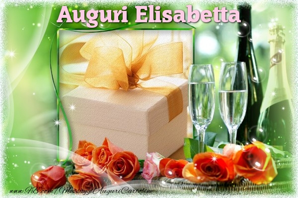 Cartoline di auguri - Champagne & Rose & 1 Foto & Cornice Foto | Auguri Elisabetta