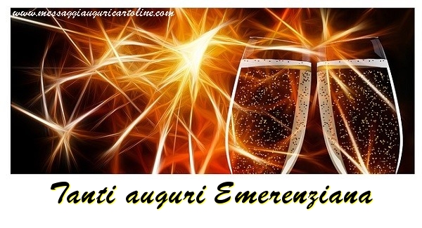 Cartoline di auguri - Champagne | Tanti auguri Emerenziana