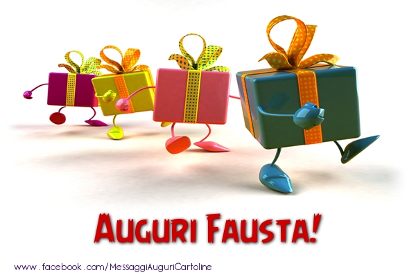 Cartoline di auguri - Auguri Fausta!
