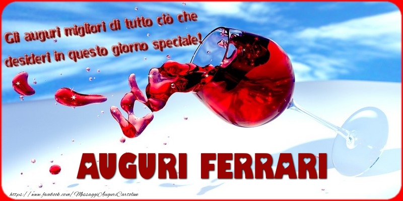 Cartoline di auguri - Tanti auguri  Ferrari