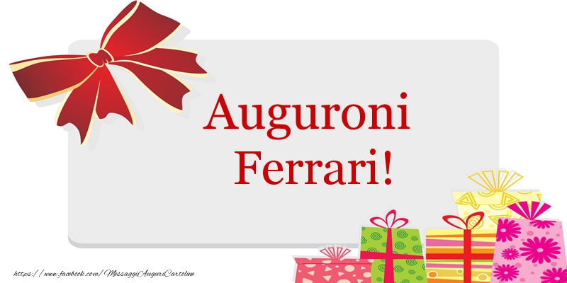 Cartoline di auguri - Auguroni Ferrari!
