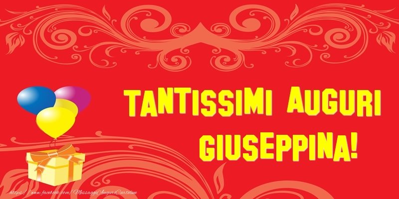 Cartoline di auguri - Tantissimi Auguri Giuseppina!