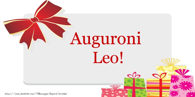  Cartoline di auguri - Auguroni Leo!