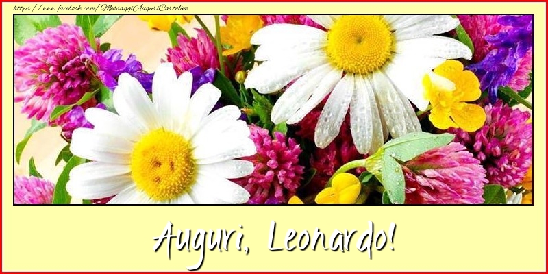 Cartoline di auguri - Auguri, Leonardo!