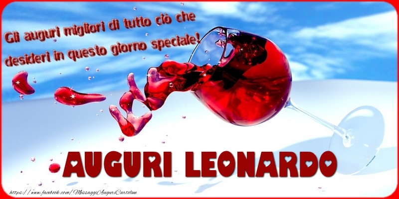Cartoline di auguri - Tanti auguri  Leonardo