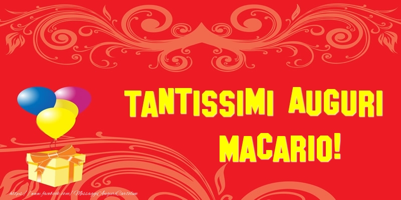Cartoline di auguri - Tantissimi Auguri Macario!
