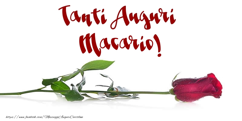 Cartoline di auguri - Fiori & Rose | Tanti Auguri Macario!