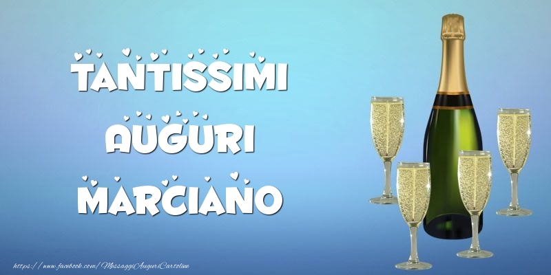 Cartoline di auguri -  Tantissimi Auguri Marciano champagne