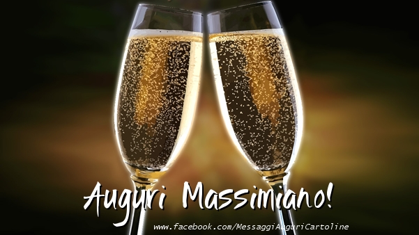 Cartoline di auguri - Champagne | Auguri Massimiano!