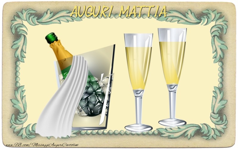 Cartoline di auguri - Champagne | Auguri Mattia