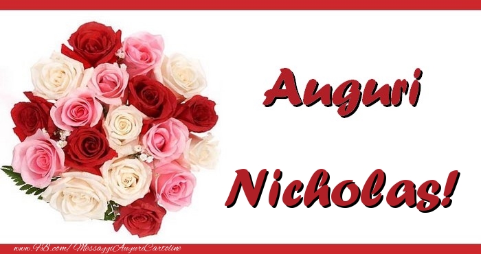 Cartoline di auguri - Mazzo Di Fiori & Rose | Auguri Nicholas