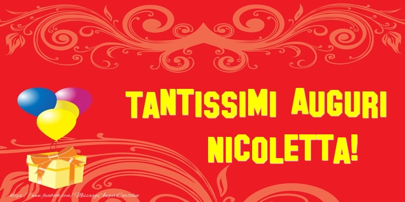 Cartoline di auguri - Tantissimi Auguri Nicoletta!
