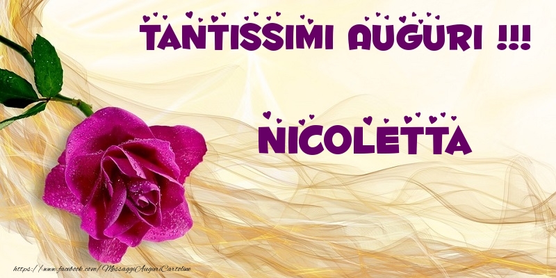 Cartoline di auguri - Tantissimi Auguri !!! Nicoletta