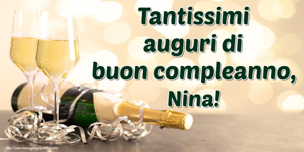 Cartoline di auguri - Tantissimi auguri di buon compleanno, Nina!