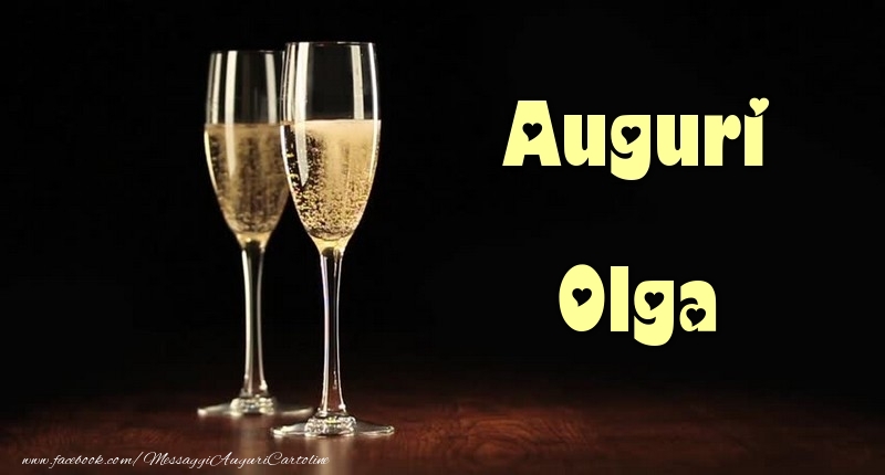 Cartoline di auguri - Champagne | Auguri Olga