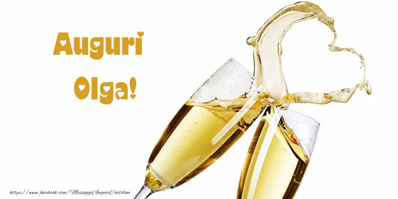 Cartoline di auguri - Champagne | Auguri Olga!