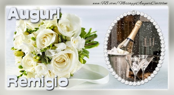 Cartoline di auguri - Fiori & Mazzo Di Fiori & 1 Foto & Cornice Foto | Auguri Remigio