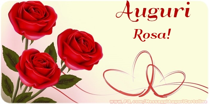 Cartoline di auguri - Auguri Rosa