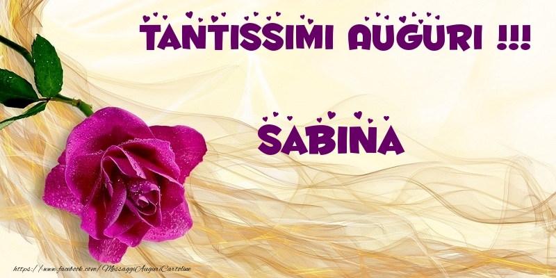  Cartoline di auguri - Tantissimi Auguri !!! Sabina