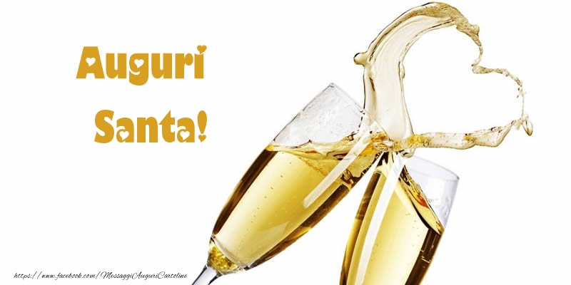 Cartoline di auguri - Champagne | Auguri Santa!