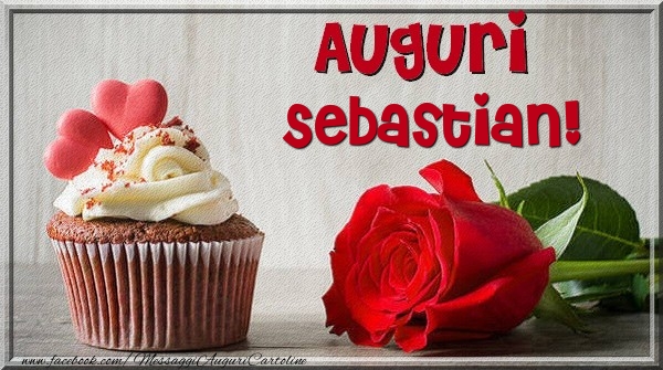 Cartoline di auguri - Rose & Torta | Auguri Sebastian
