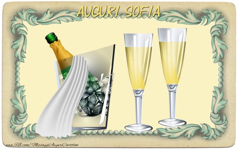 Cartoline di auguri - Champagne | Auguri Sofia