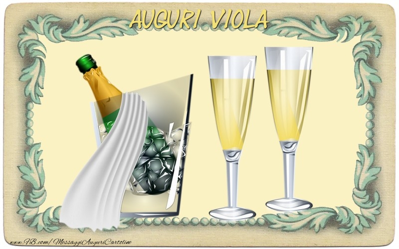 Cartoline di auguri - Champagne | Auguri Viola