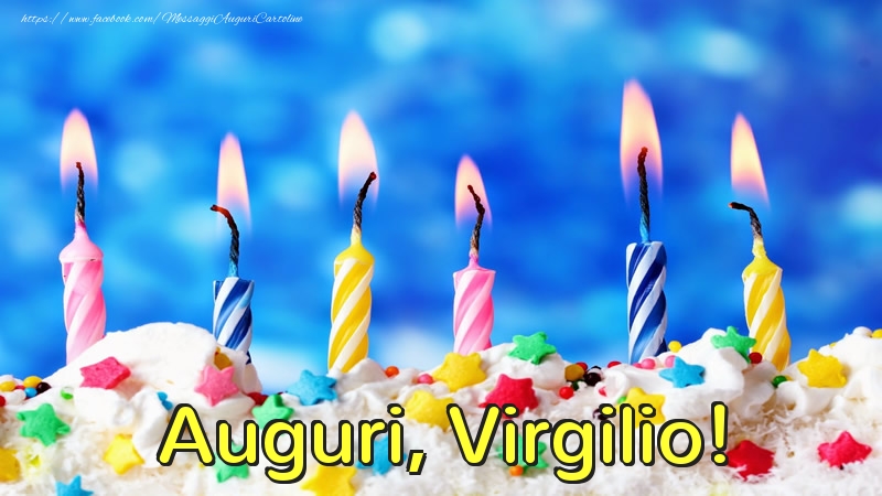 Cartoline di auguri - Candele & Torta | Auguri, Virgilio!