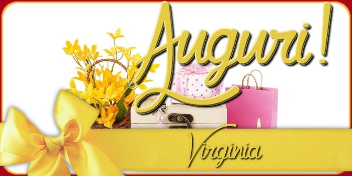 Cartoline di auguri - Fiori & Regalo & Torta | Auguri Virginia