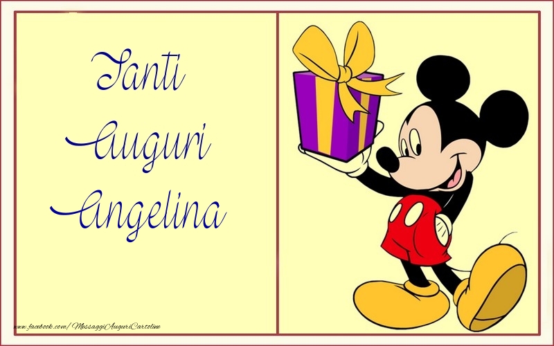 Cartoline per bambini - Tanti Auguri Angelina