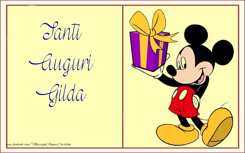Cartoline per bambini - Tanti Auguri Gilda