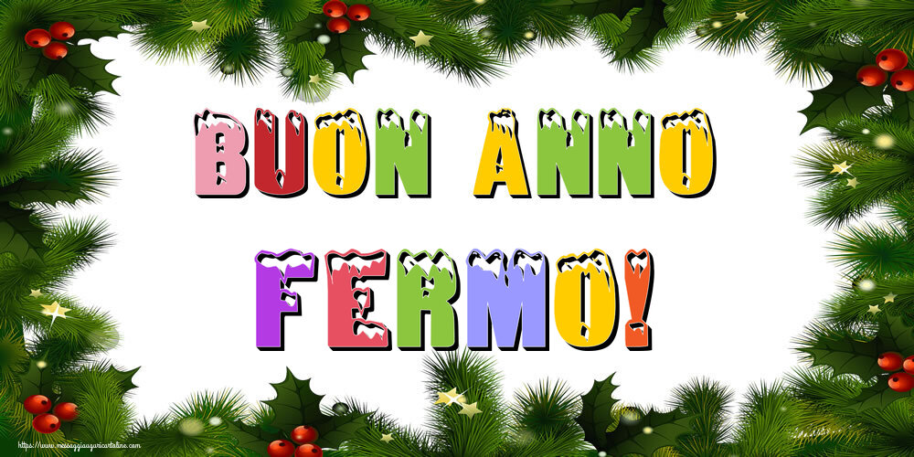 Cartoline di Buon Anno - Albero Di Natale & Palle Di Natale | Buon Anno Fermo!